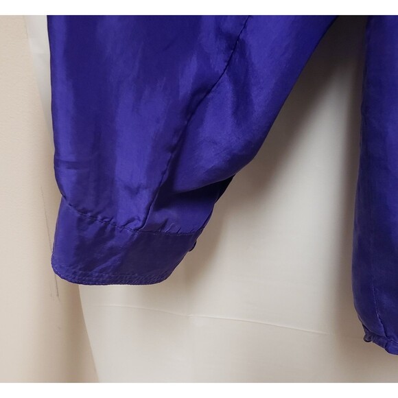 Marmie West Women’s 100% Silk Button-Up Shirt Deep Purple Long Sleeve Size M NWT - Picture 7 of 13